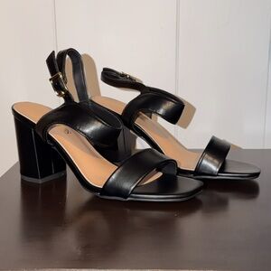 Dream Pairs Black Block Heel Sandals